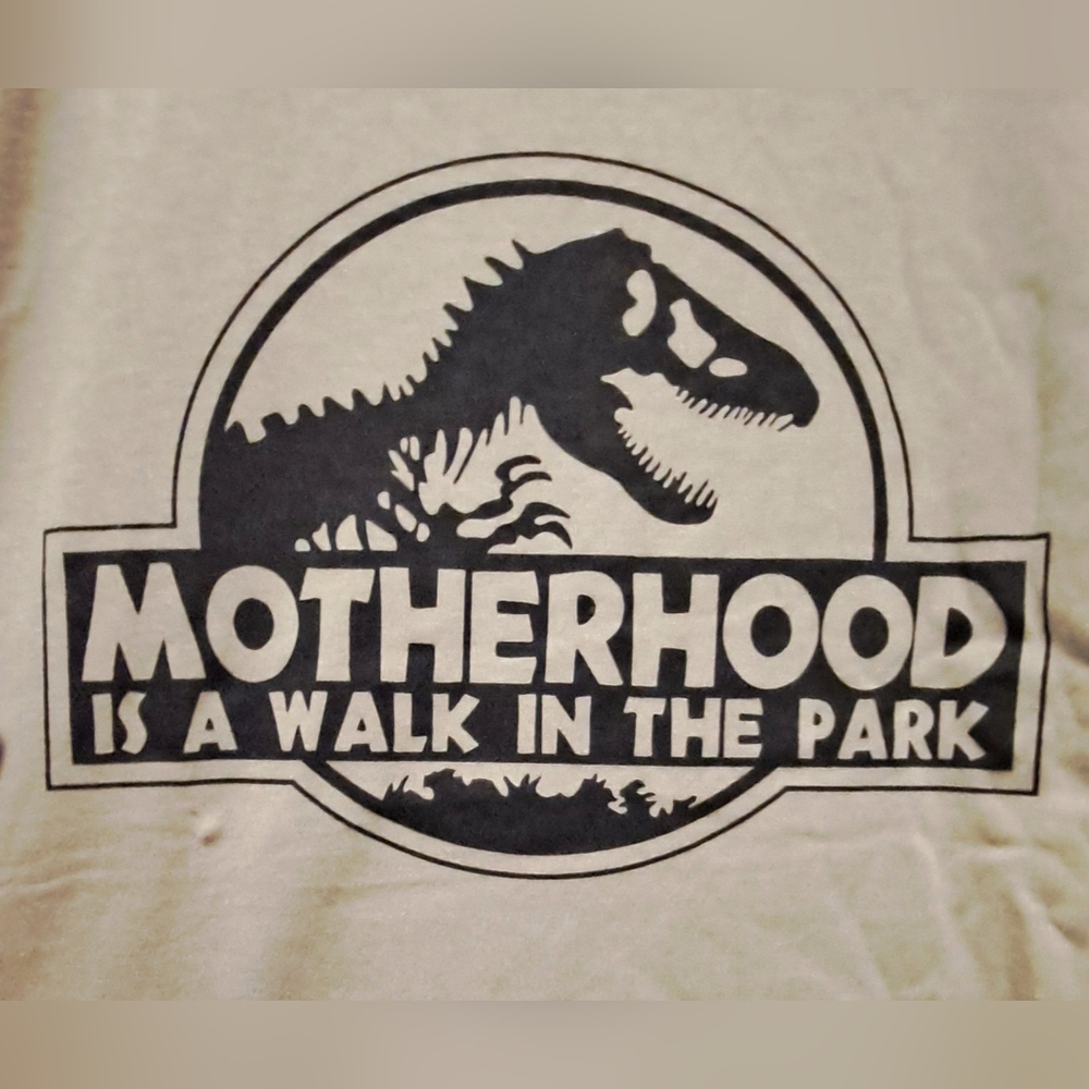 MOTHERHOOD Is A Walk On The Park, Olive Green Tee, 2XL